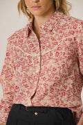 INDI AND COLD RED PATTERN WESTERN STYLE SHIRT