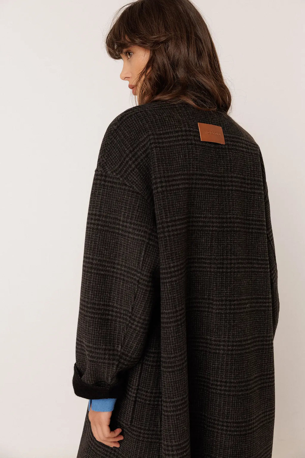 INDI AND COLD REVERSIBLE CHECK COAT