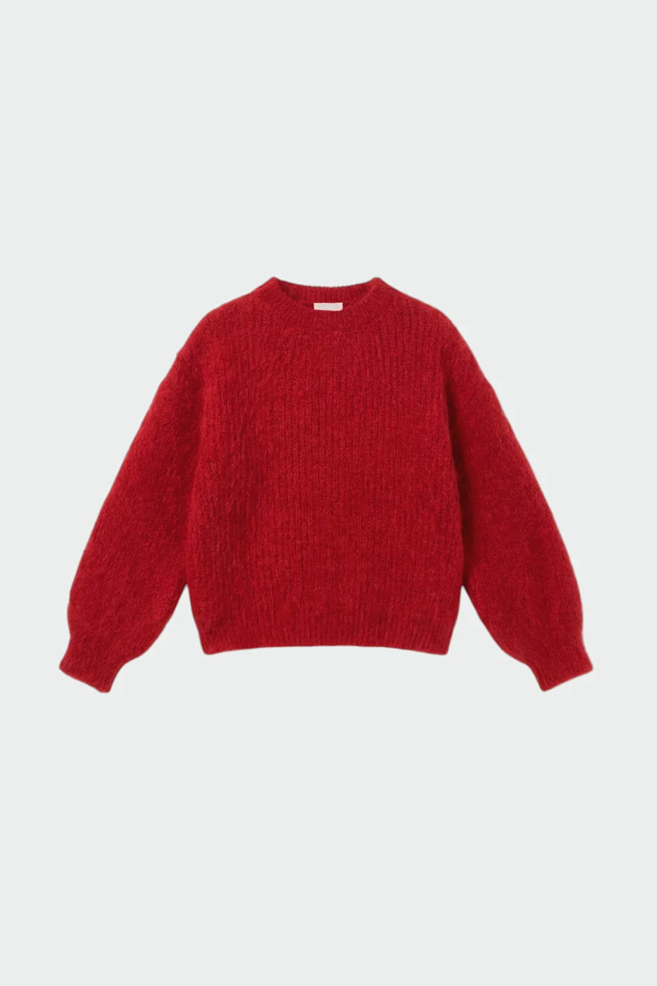 INDI AND COLD RED BRUSHED MOHAIR KNIT