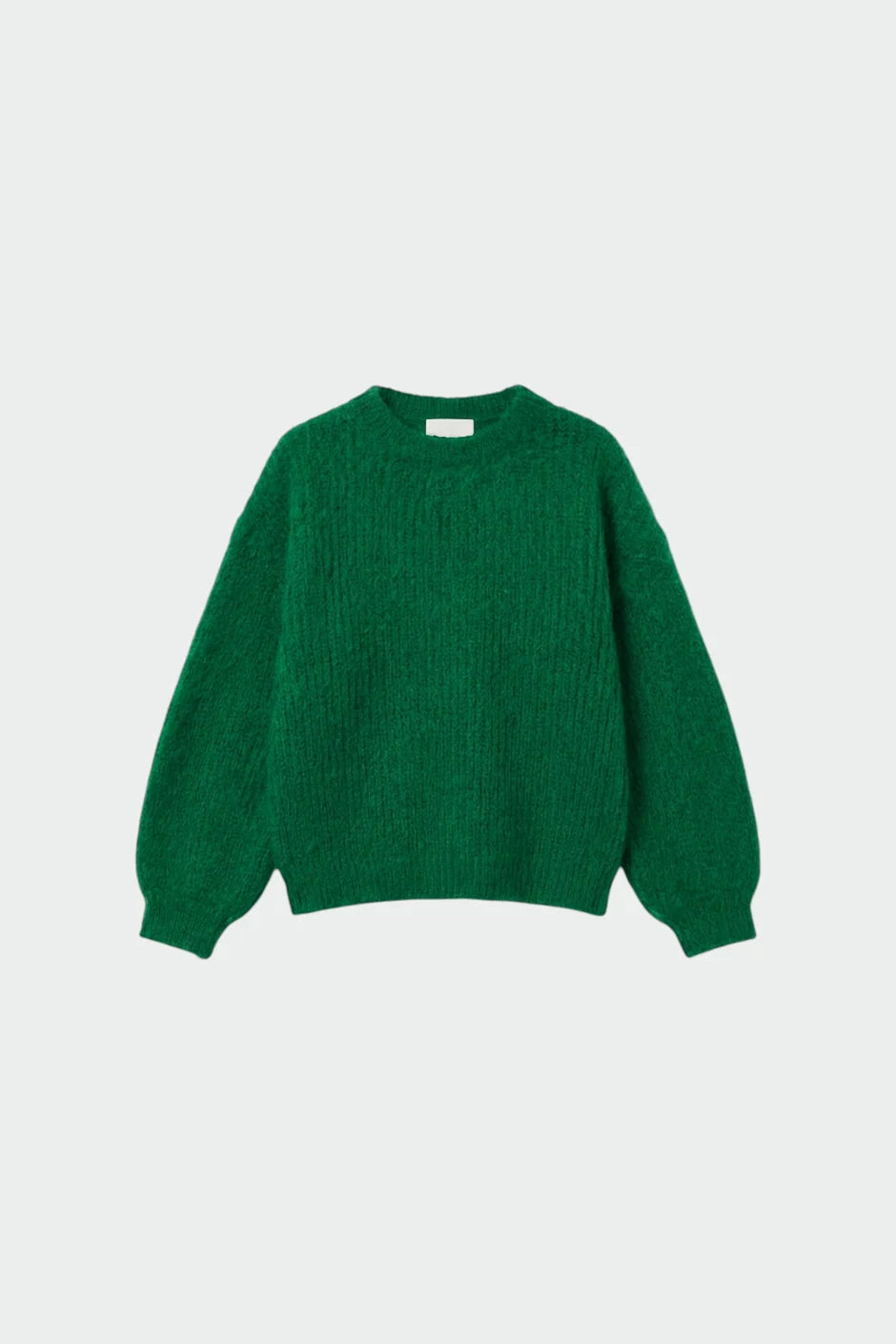INDI AND COLD GREEN BRUSHED MOHAIR KNIT