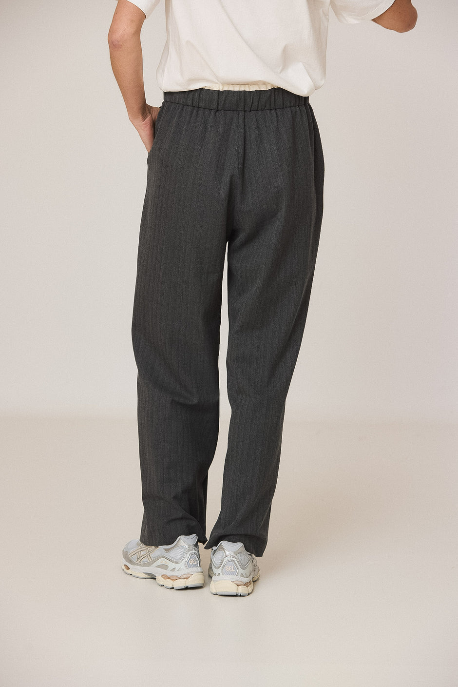 INDI AND COLD GREY DRAWSTRING TROUSER