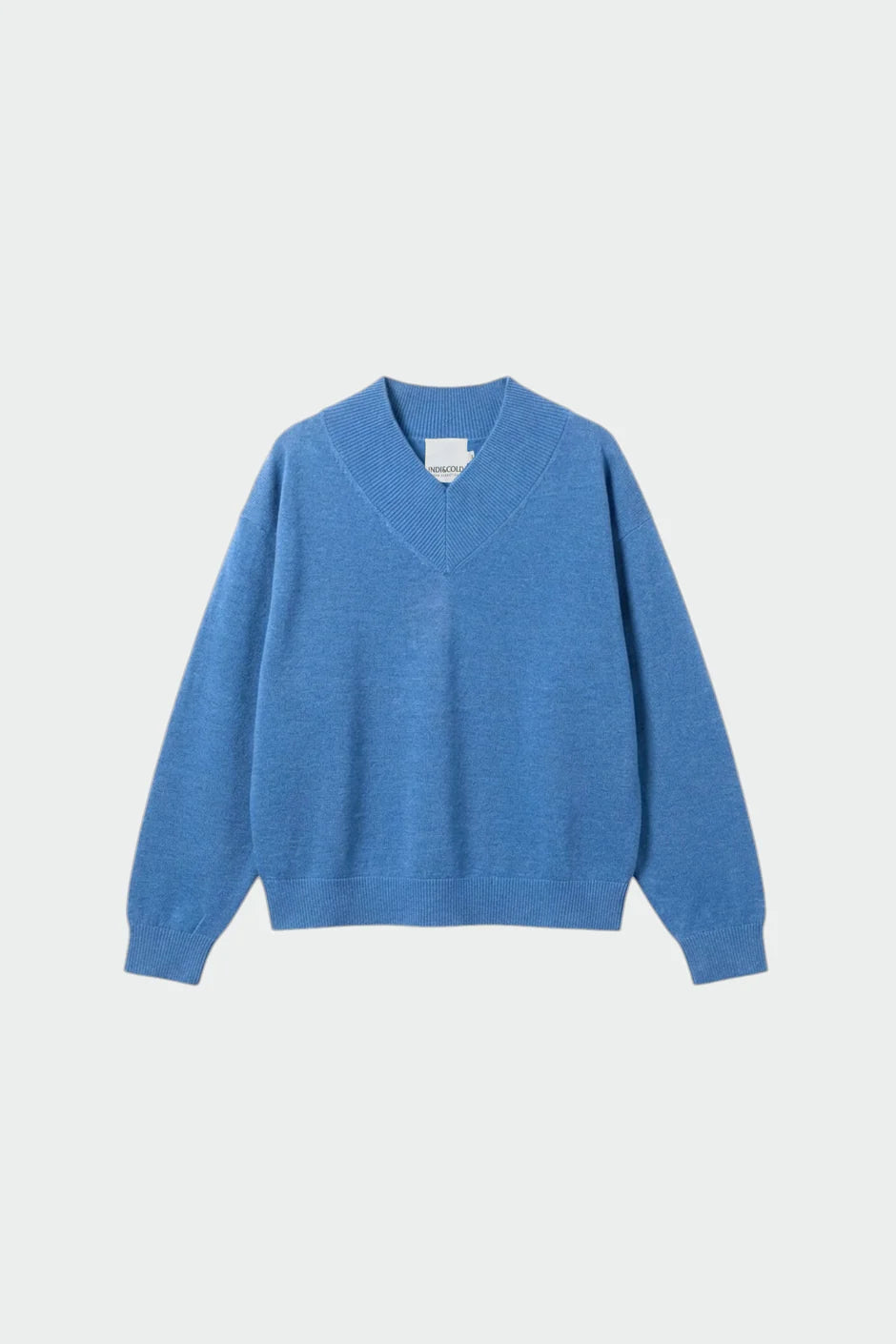 INDI AND COLD BLUE ALPACA MIX SWEATER