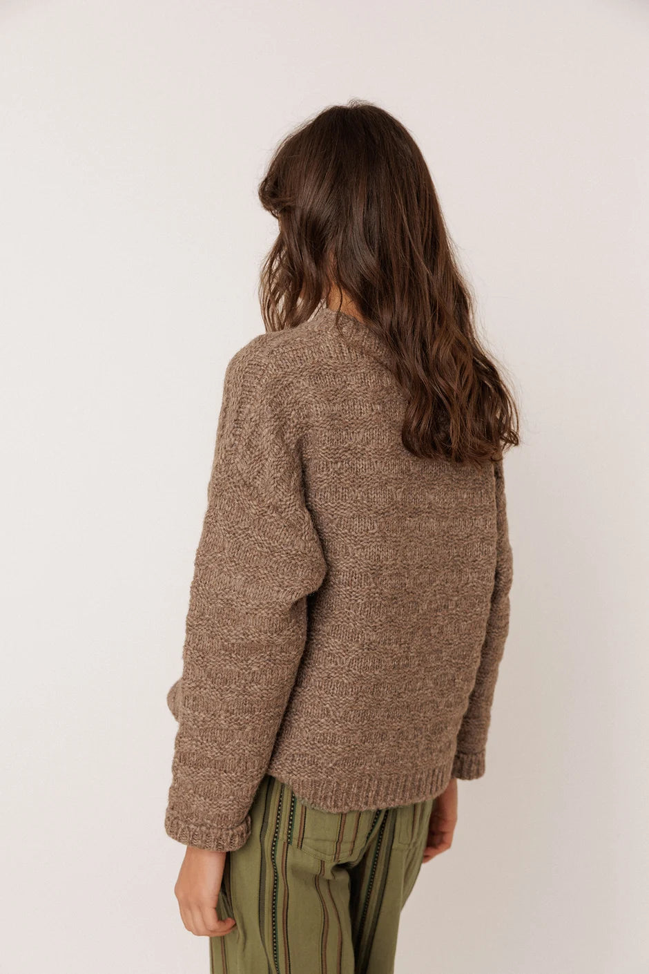 INDI AND COLD TAUPE BOX FIT KNIT