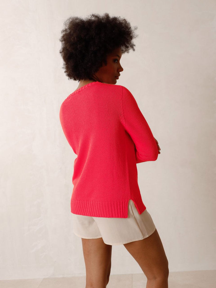 INDI AND COLD FLURO COTTON KNIT SWEATER
