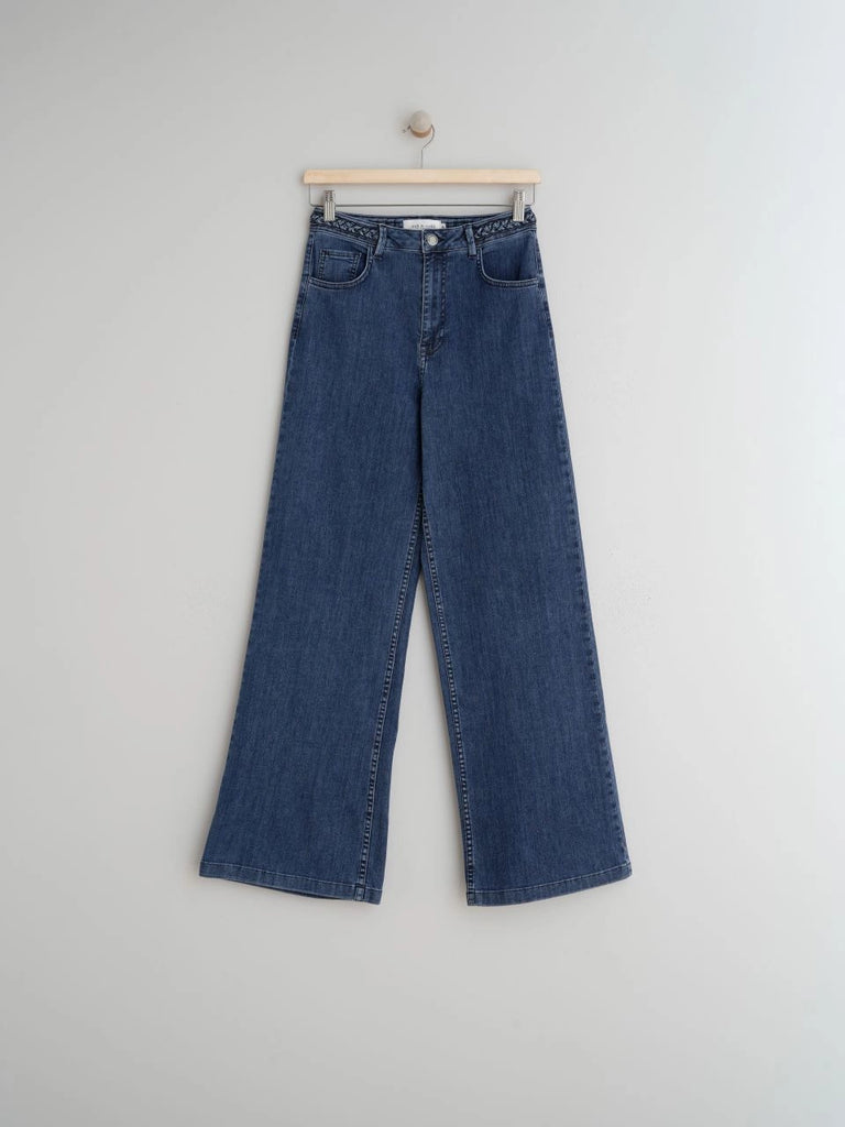 INDI AND COLD HIGH WAIST WIDE LEG JEANS