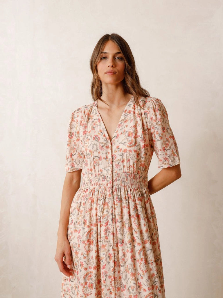 INDI AND COLD FLORAL DRESS