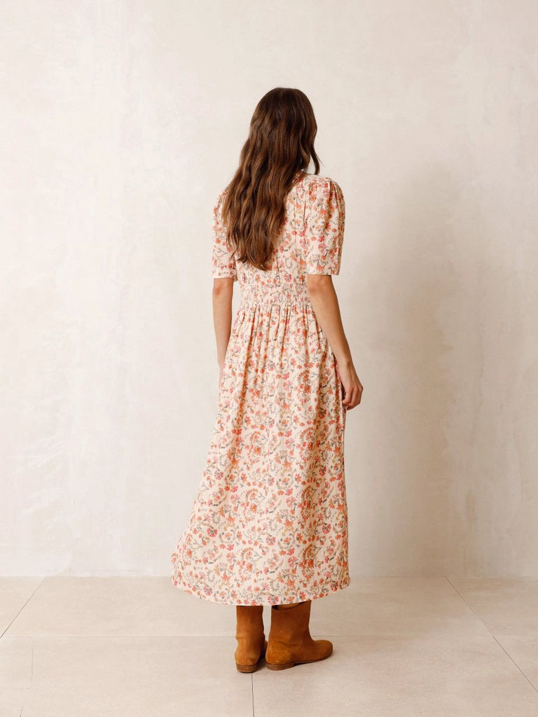 INDI AND COLD FLORAL DRESS