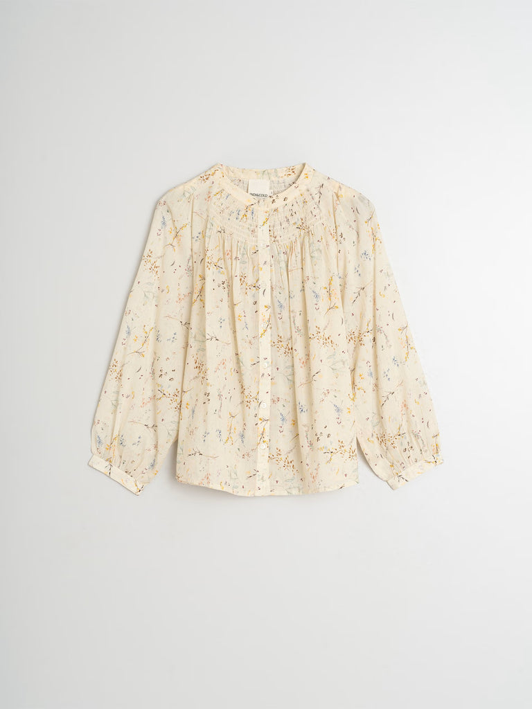 INDI AND COLD LEMON FLORAL RAGLAN SLEEVE BLOUSE