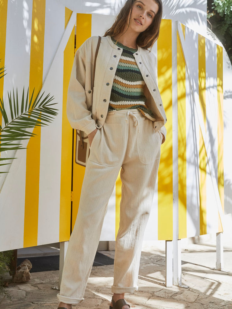 INDI AND COLD CREAM BOMBER JACKET