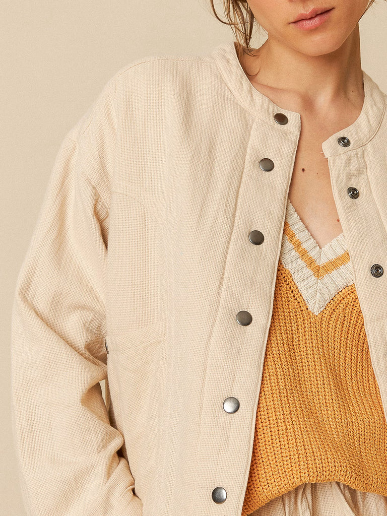 INDI AND COLD CREAM BOMBER JACKET