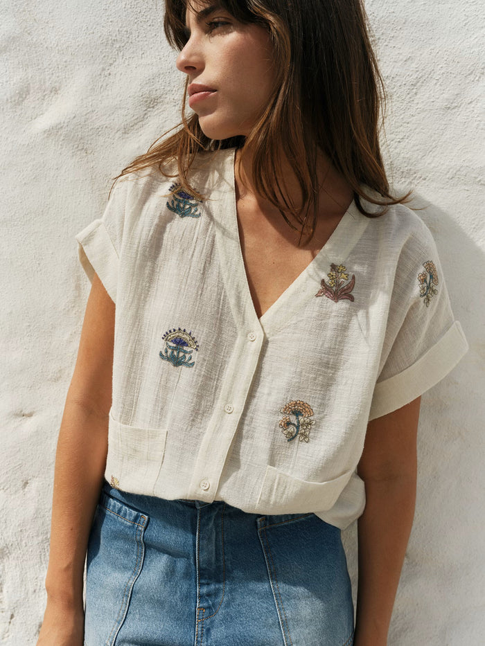 INDI AND COLD EMBROIDERED SHIRT