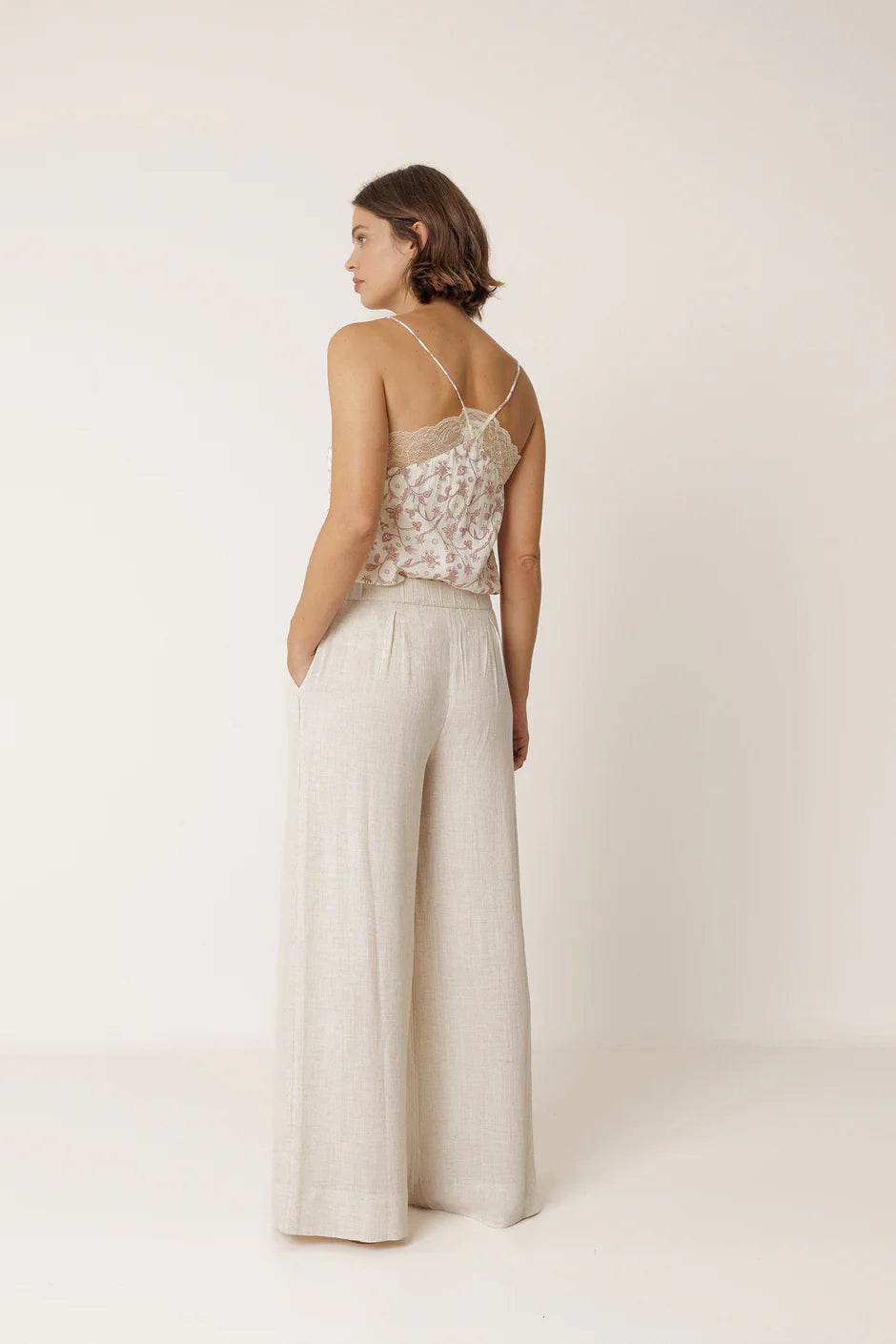 INDI AND COLD NATURAL FLOWY PANT - White Bicycle