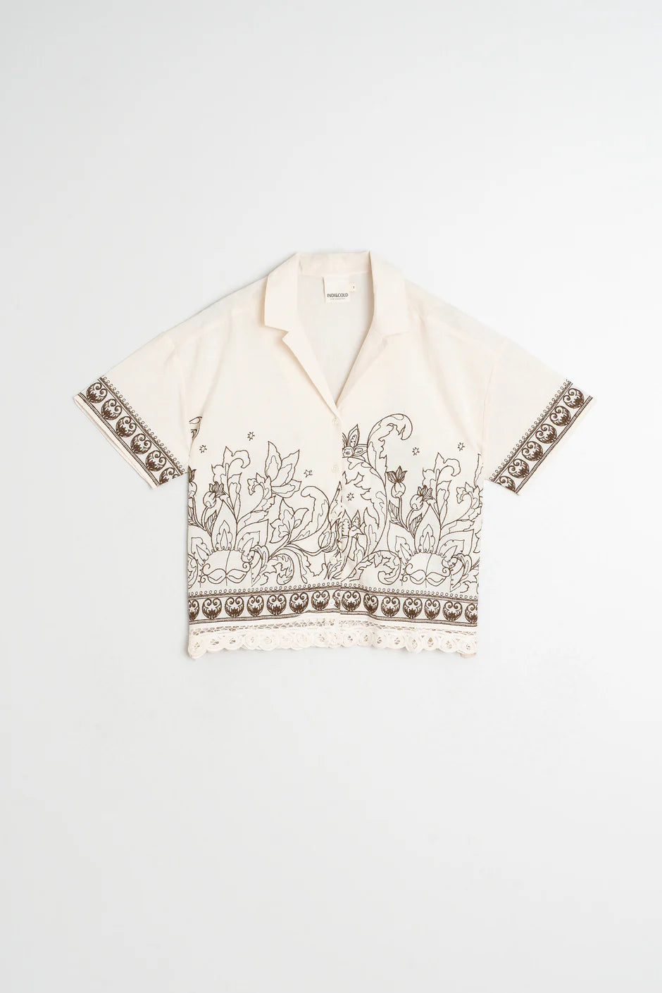INDI AND COLD NATURAL EMBROIDERED SHIRT - White Bicycle