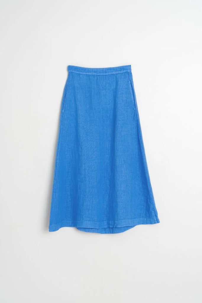 INDI AND COLD BLUE LINEN SKIRT
