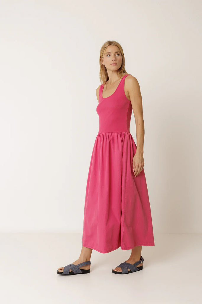 INDI AND COLD PINK COTTON DRESS
