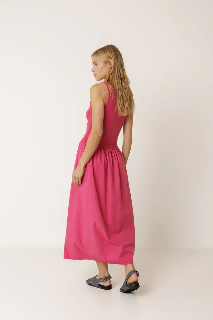 INDI AND COLD PINK COTTON DRESS
