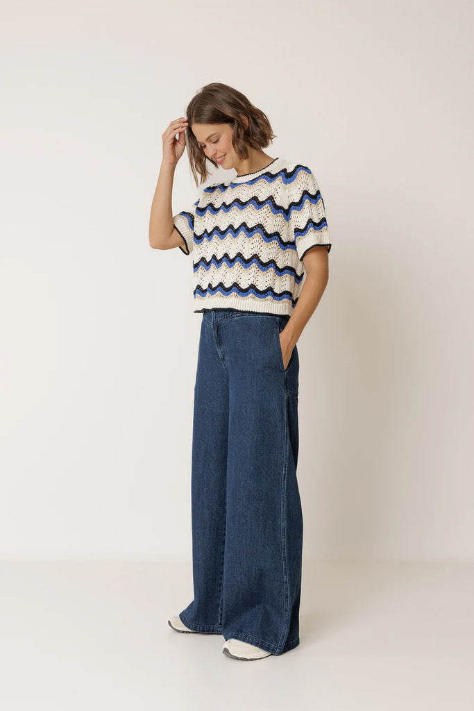 INDI AND COLD ZIG ZAG KNIT - White Bicycle