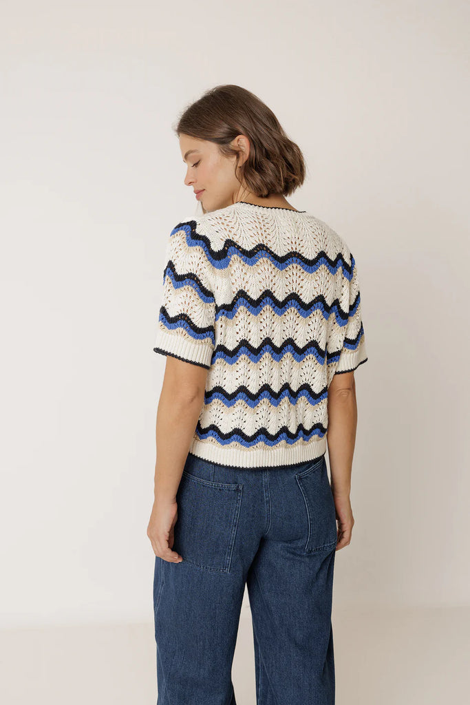 INDI AND COLD ZIG ZAG KNIT - White Bicycle
