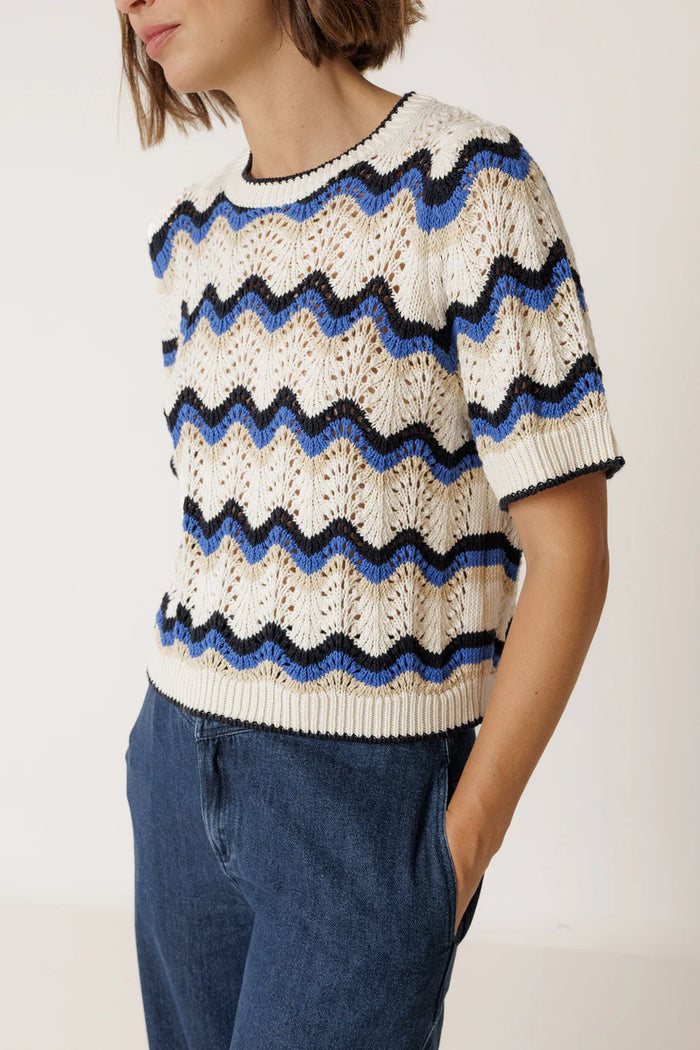 INDI AND COLD ZIG ZAG KNIT