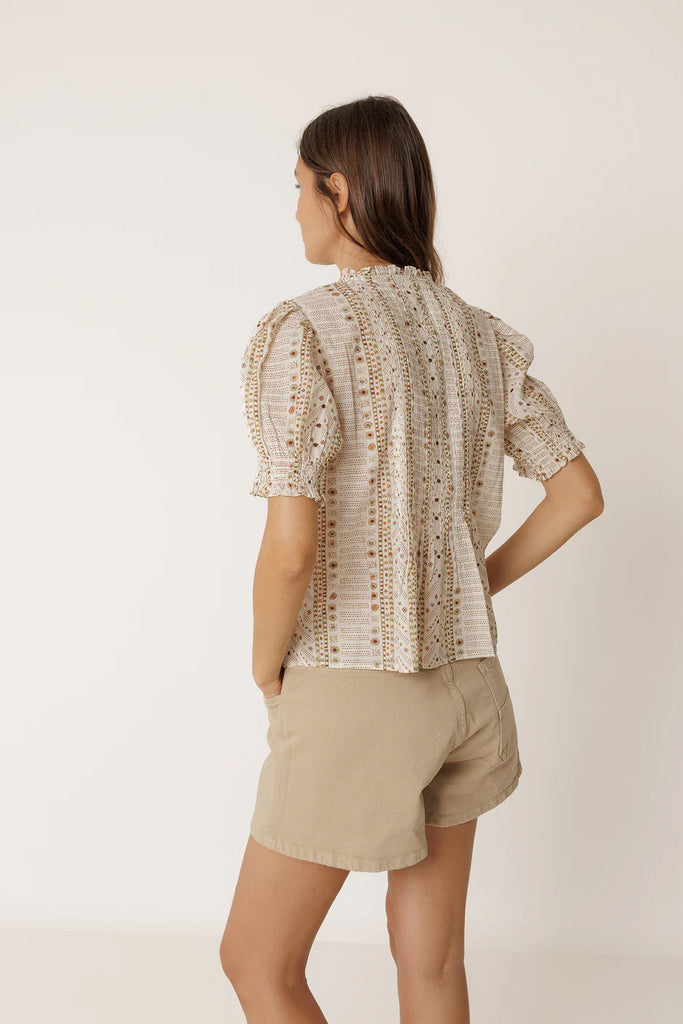 INDI AND COLD PRINT BLOUSE