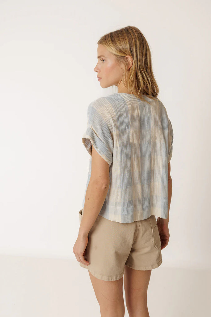 INDI AND COLD BLUE GINGHAM SHIRT - White Bicycle