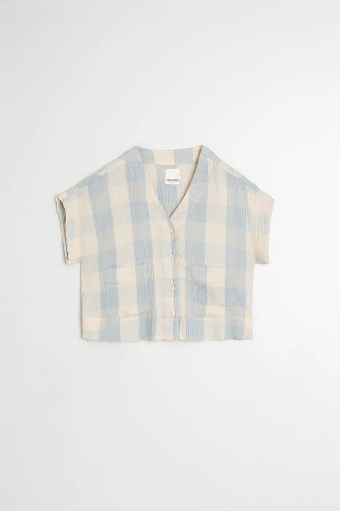 INDI AND COLD BLUE GINGHAM SHIRT - White Bicycle