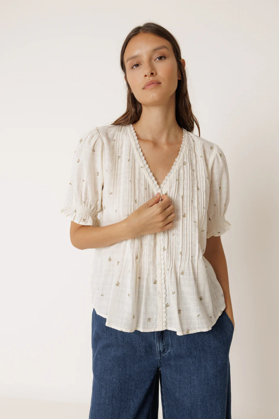 INDI AND COLD ROMANTIC BLOUSE - White Bicycle
