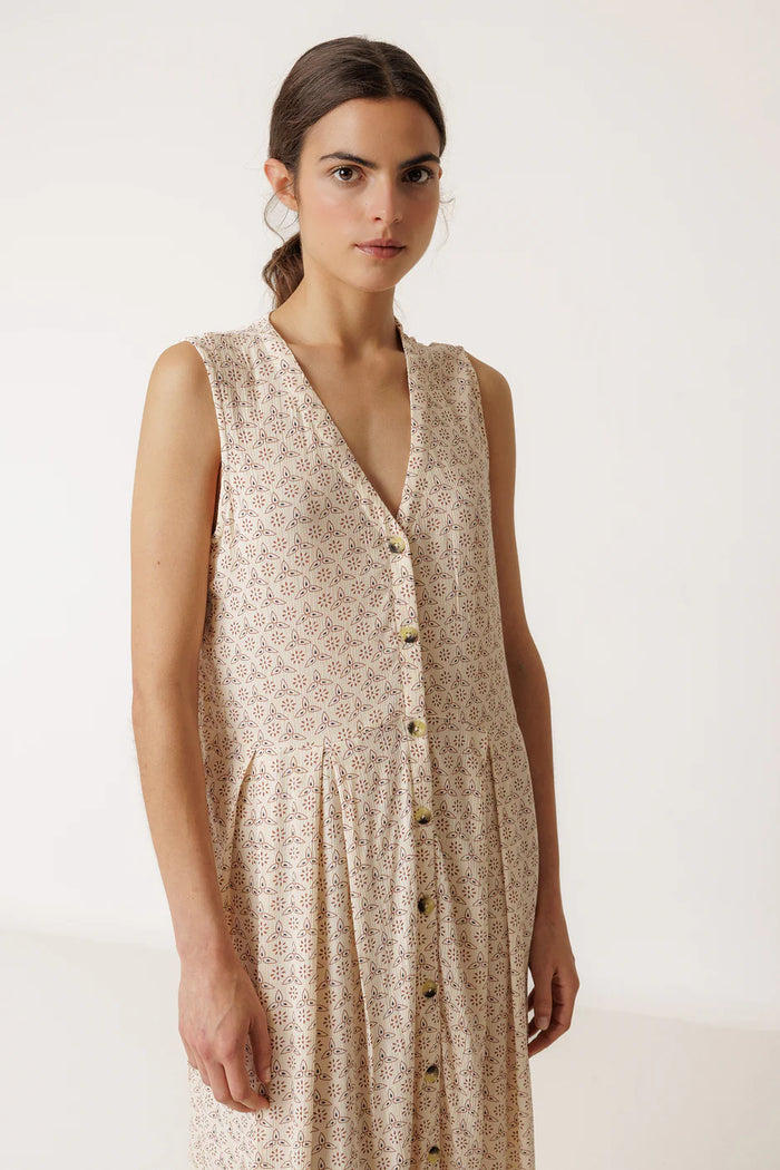 INDI AND COLD PATTERN MULTI POSITION DRESS