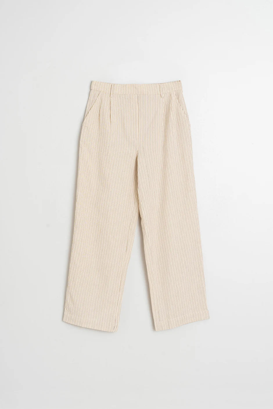INDI AND COLD NATURAL PINSTRIPE TROUSER - White Bicycle