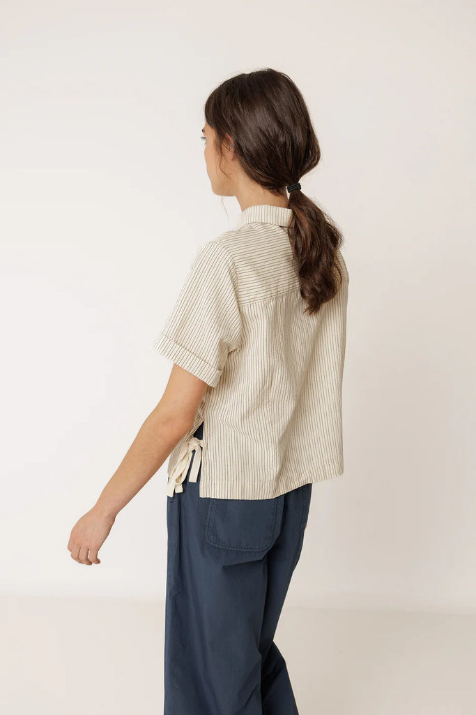 INDI AND COLD BOXY STRIPE SHIRT - White Bicycle