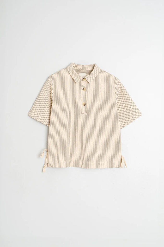 INDI AND COLD BOXY STRIPE SHIRT - White Bicycle