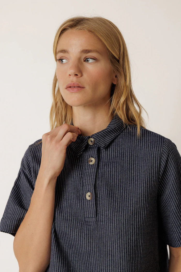 INDI AND COLD BOXY STRIPE SHIRT