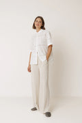 INDI AND COLD WHITE POPLIN SHIRT - White Bicycle