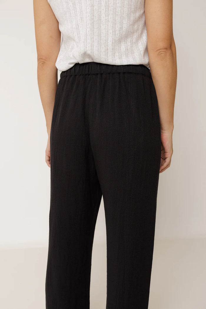 INDI AND COLD BLACK FLOWY DRAWSTRING TROUSER