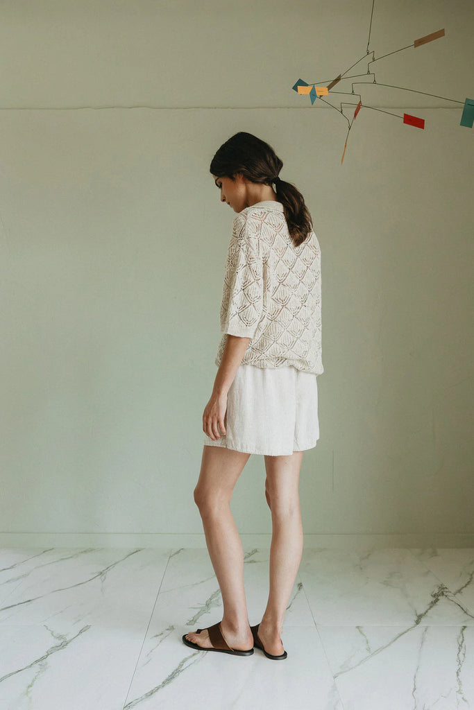 INDI AND COLD CROCHET KNIT TOP